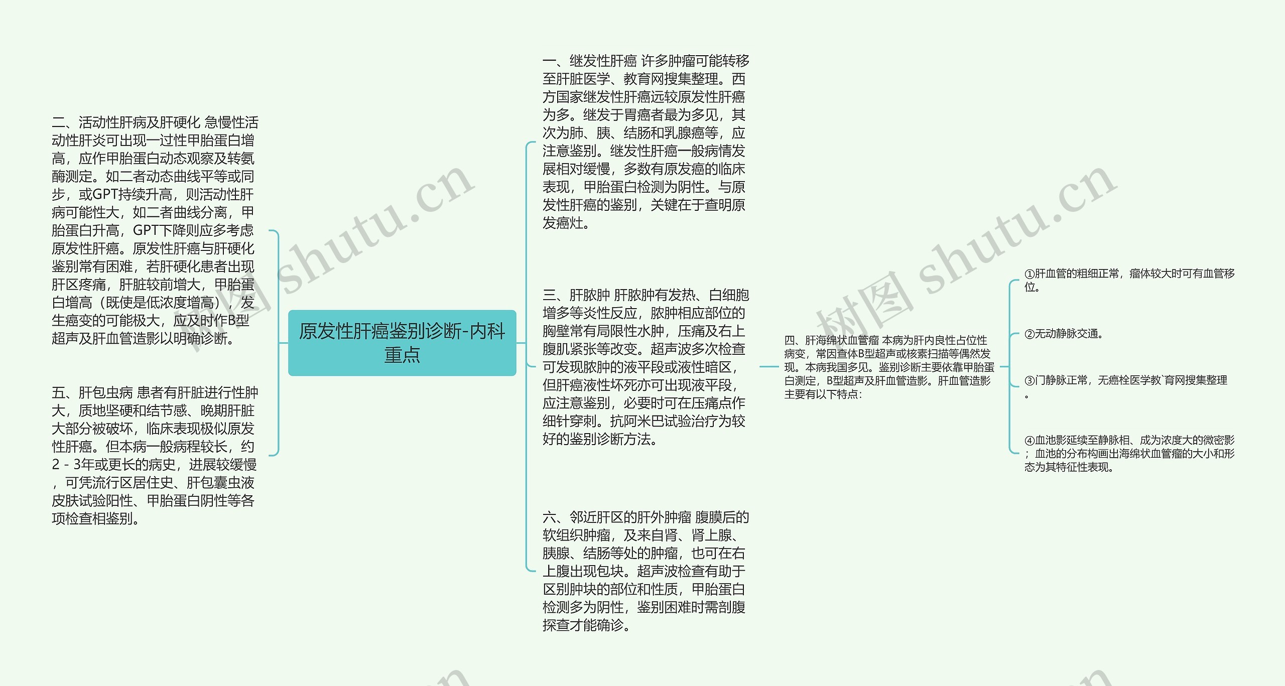 原发性肝癌鉴别诊断-内科重点