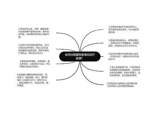 如何对母婴同室情况进行处理？