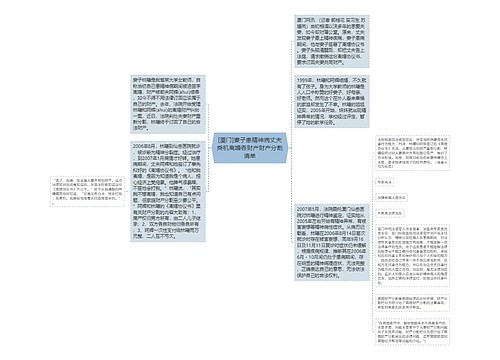 [厦门]妻子患精神病丈夫乘机离婚吞财产财产分割清单