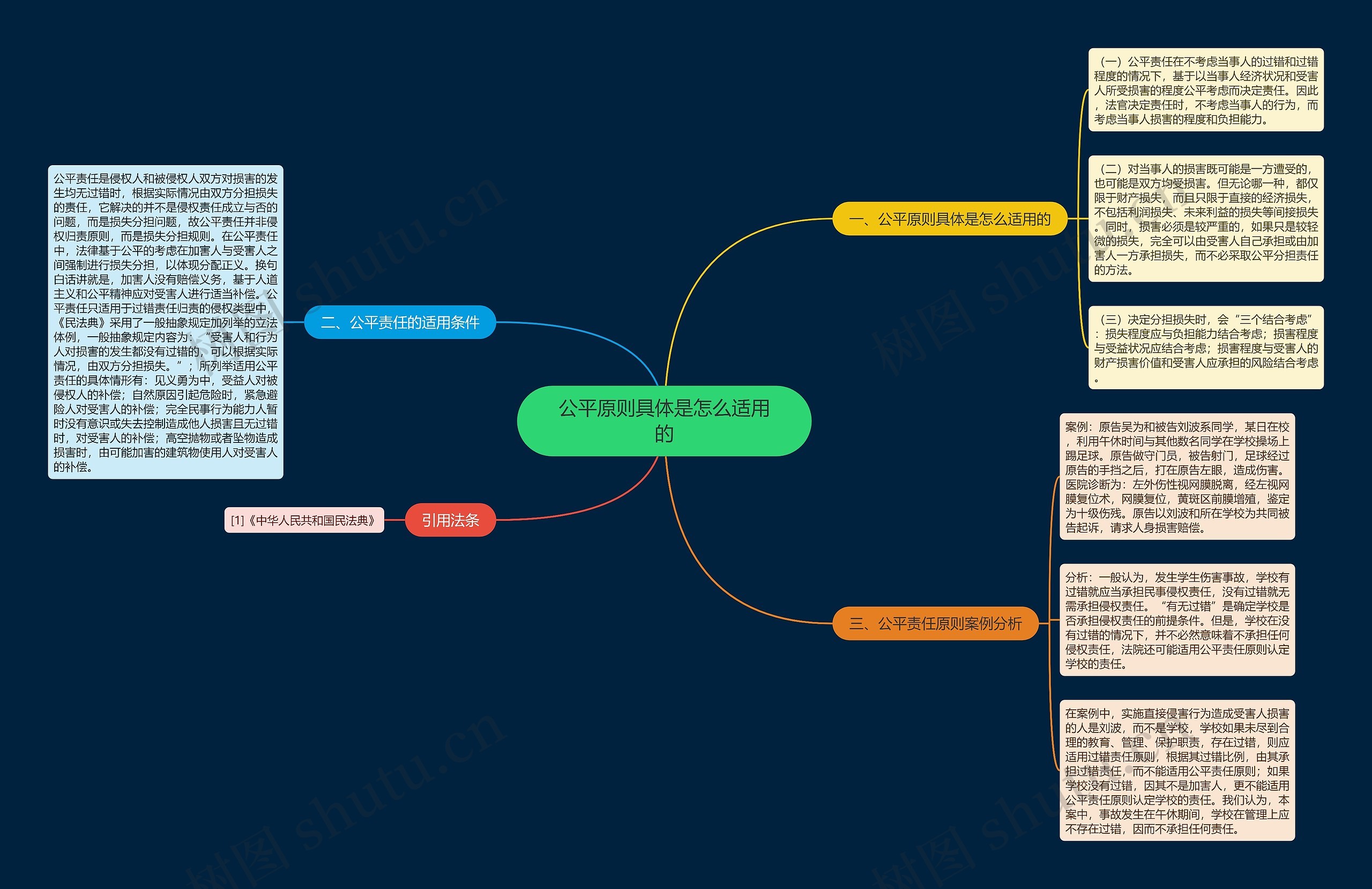公平原则具体是怎么适用的思维导图
