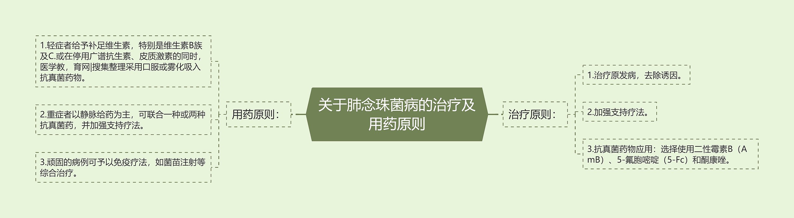 关于肺念珠菌病的治疗及用药原则思维导图