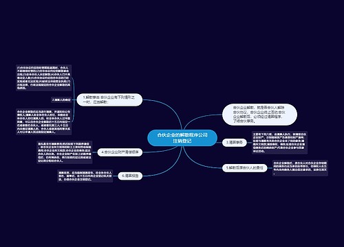 合伙企业的解散程序公司注销登记