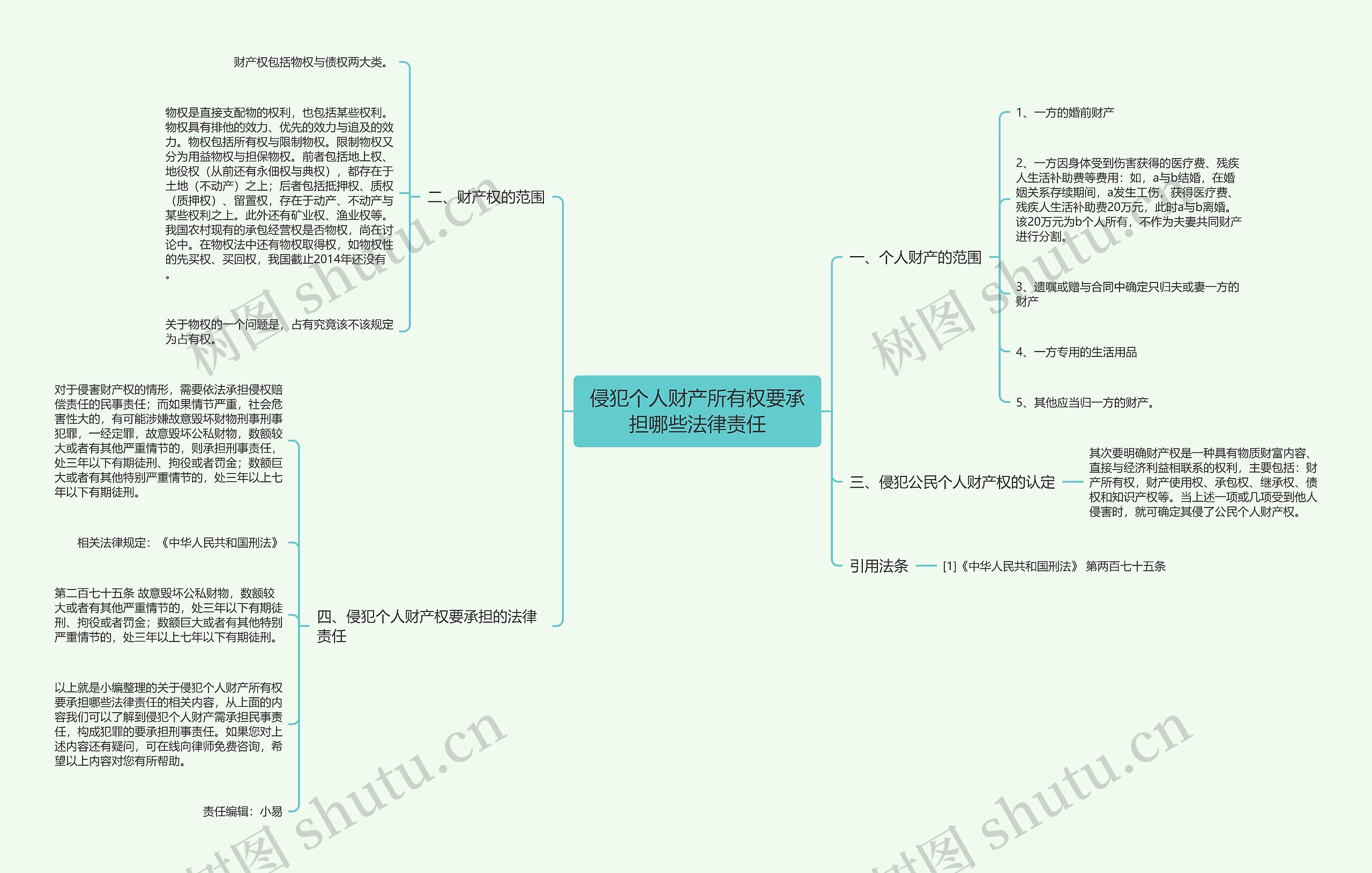 侵犯个人财产所有权要承担哪些法律责任思维导图