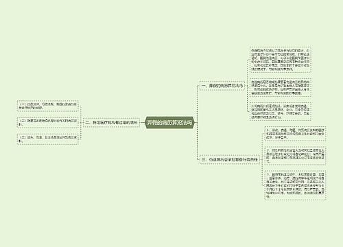 弄假的病历算犯法吗