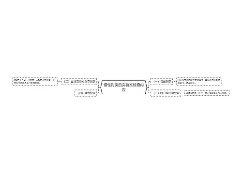 慢性胃炎的实验室检查内容