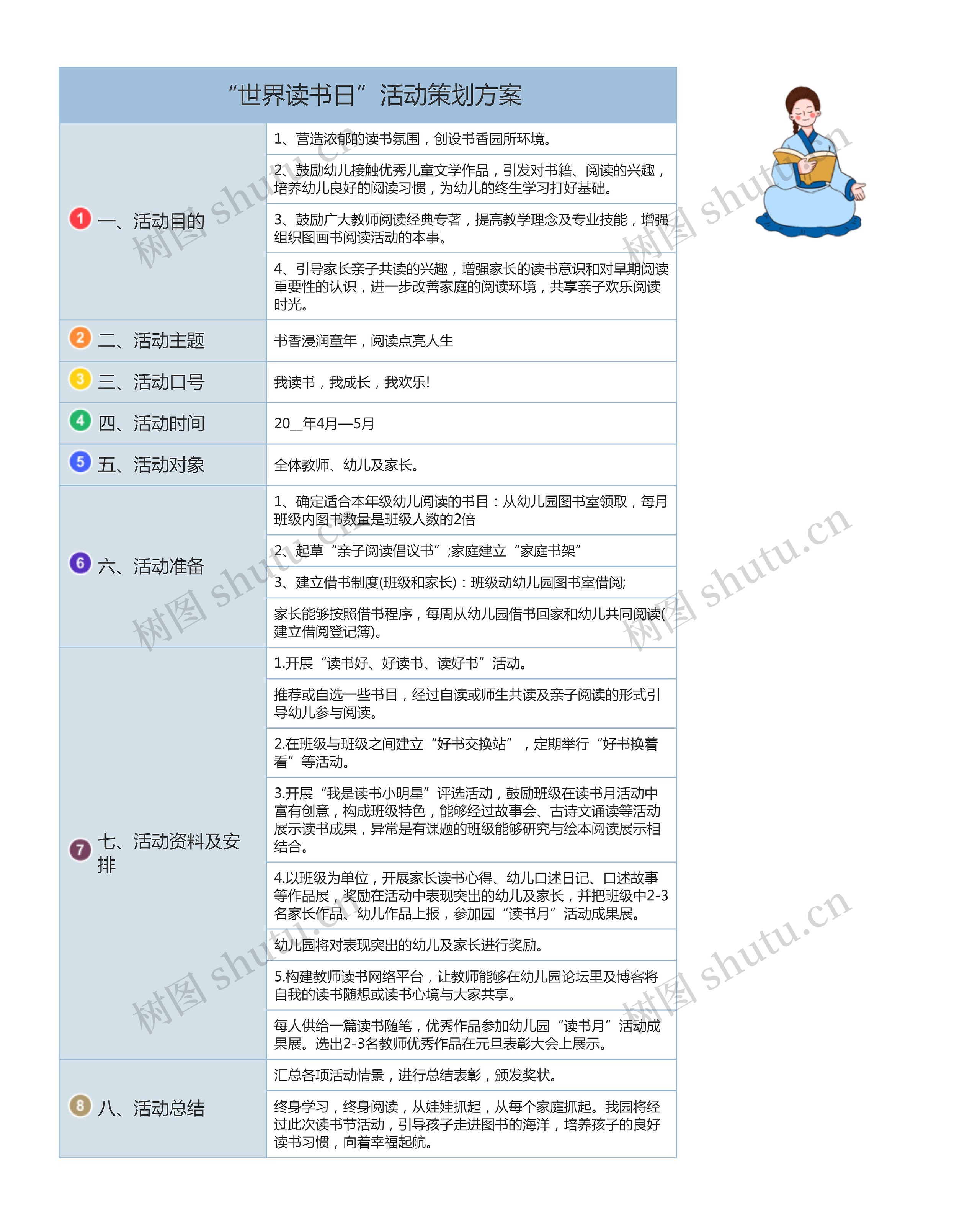 “世界读书日”活动策划方案