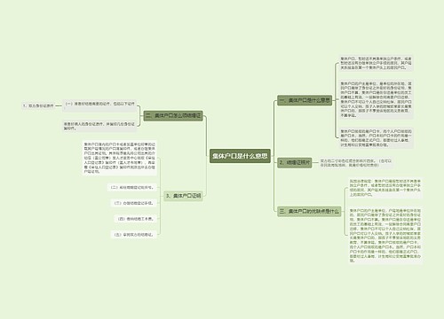 集体户口是什么意思