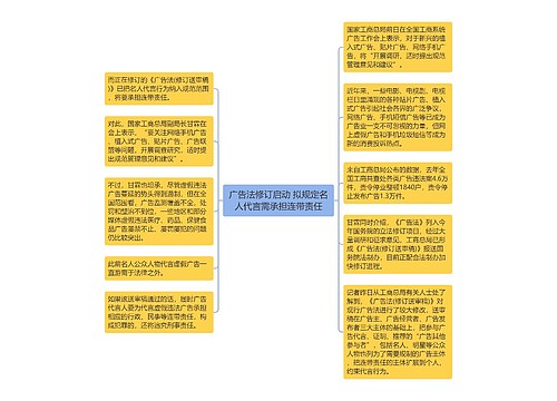 广告法修订启动 拟规定名人代言需承担连带责任