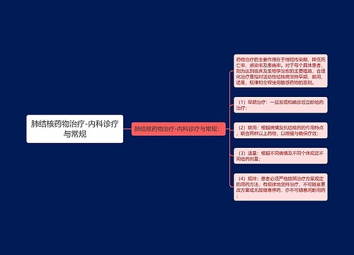 肺结核药物治疗-内科诊疗与常规