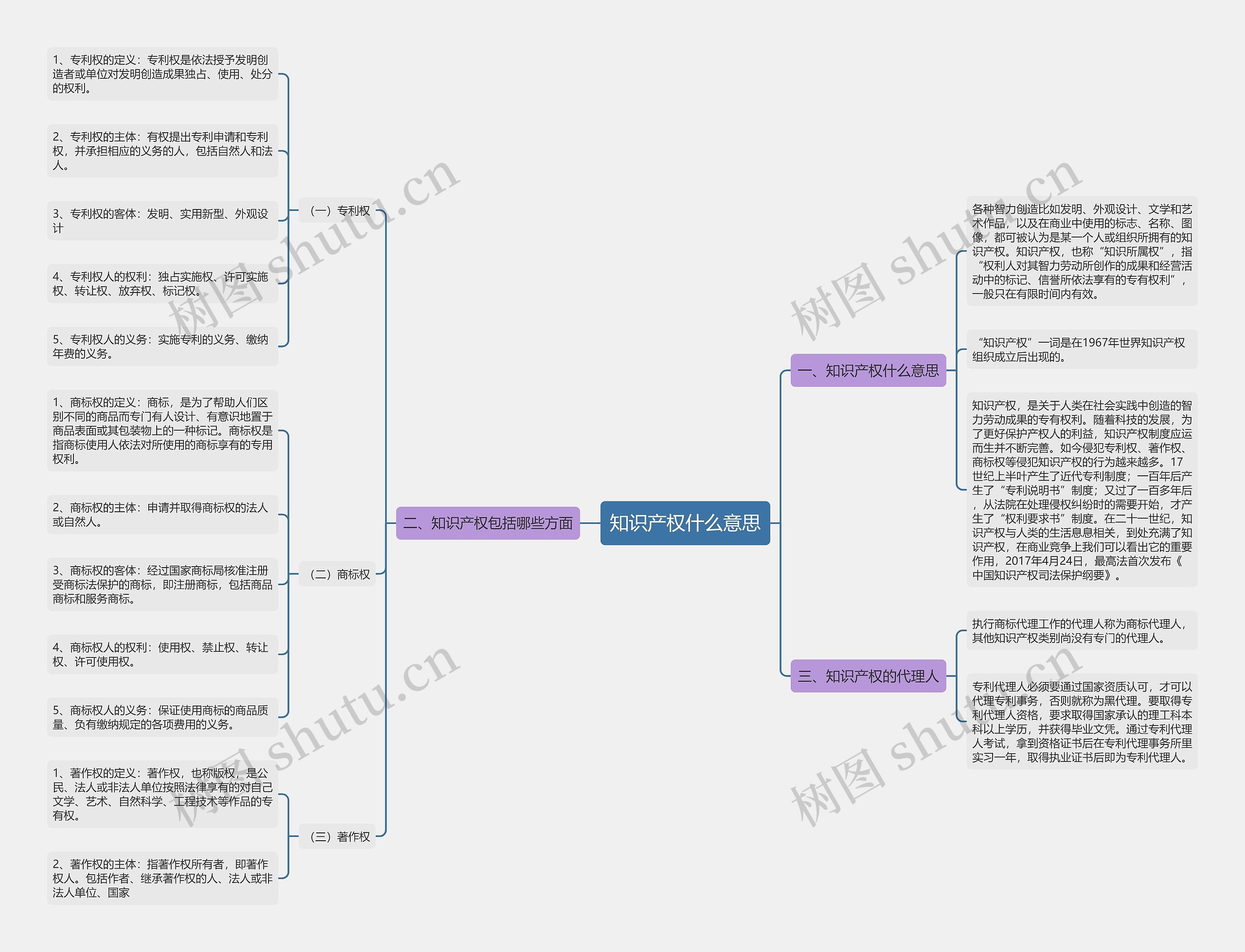 知识产权什么意思思维导图