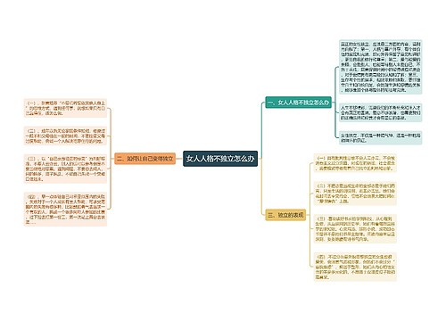 女人人格不独立怎么办