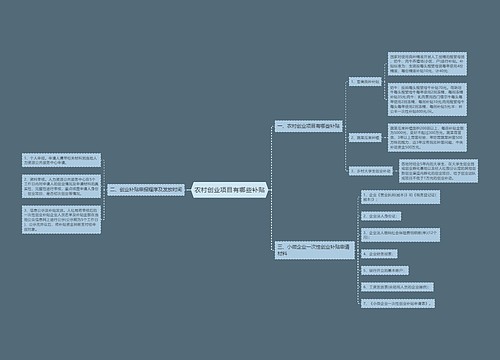 农村创业项目有哪些补贴