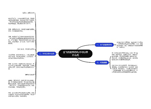 坐飞机能带药吗,不可以带什么药