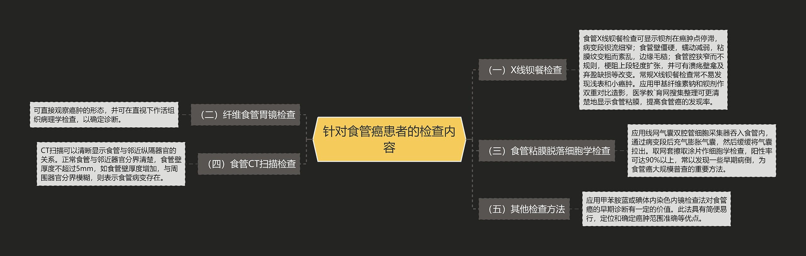 针对食管癌患者的检查内容