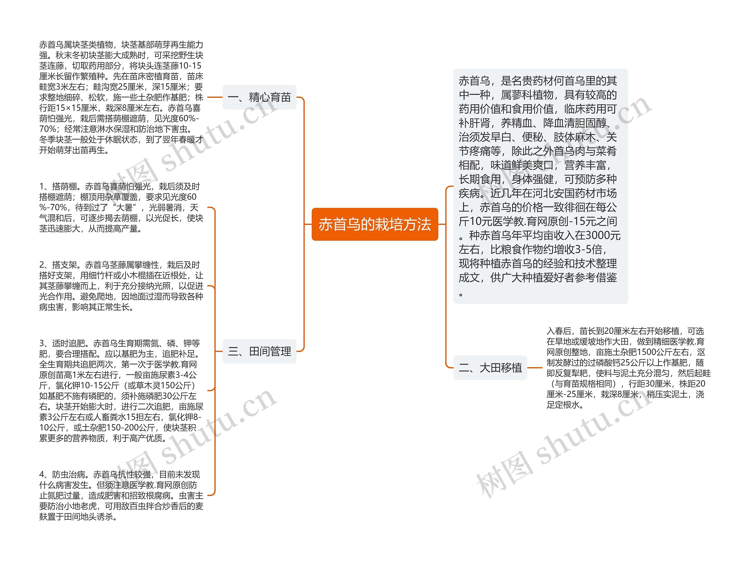 赤首乌的栽培方法 赤首乌的栽培方法