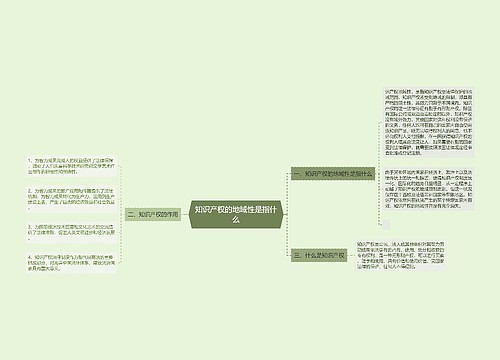 知识产权的地域性是指什么