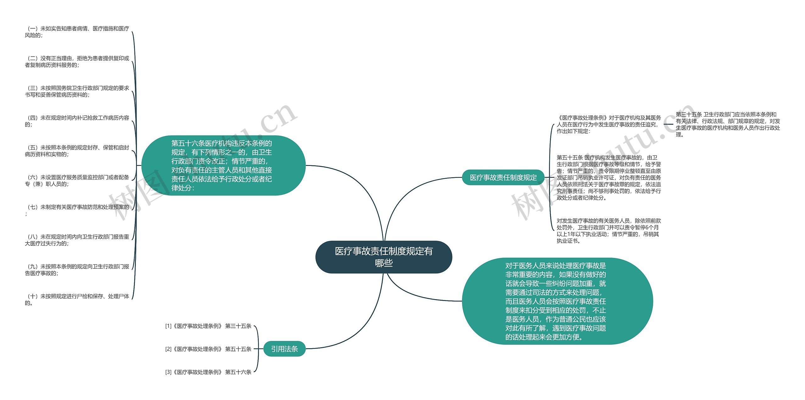 医疗事故责任制度规定有哪些思维导图