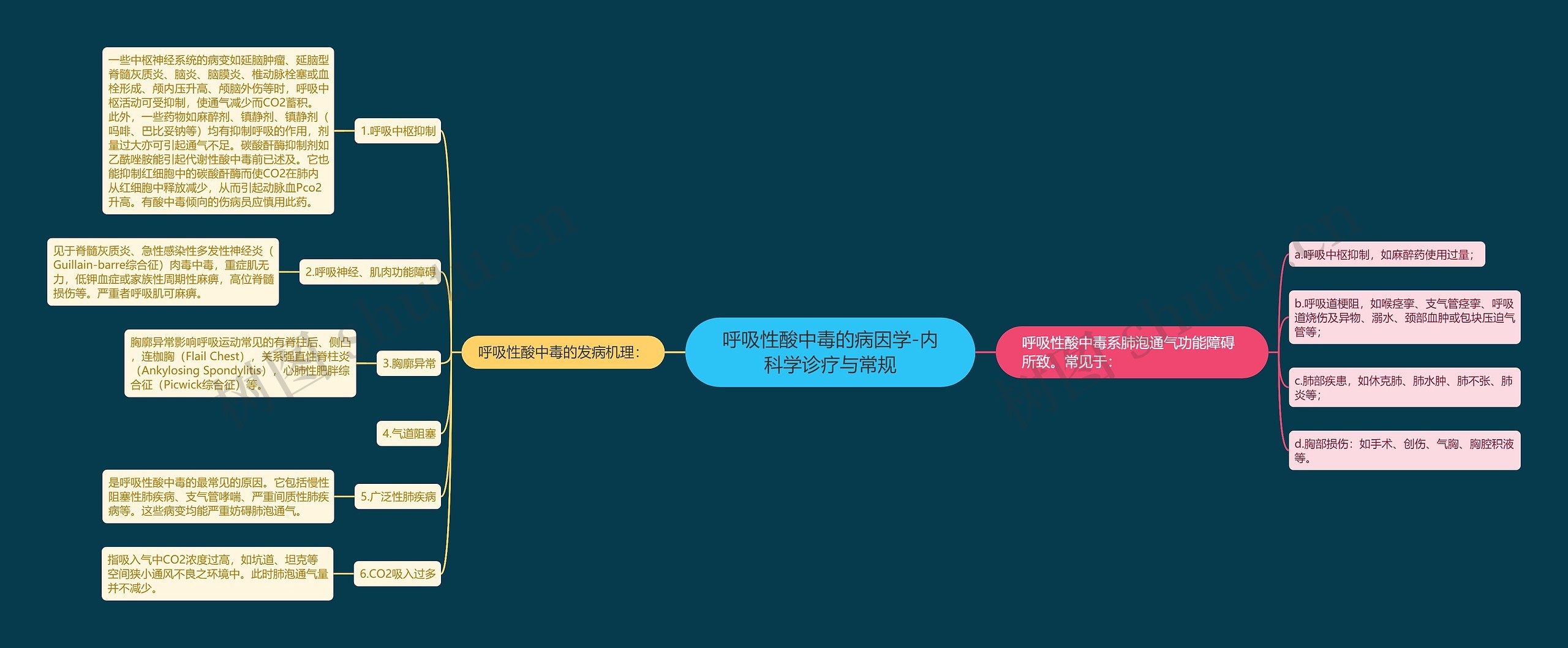 呼吸性酸中毒的病因学-内科学诊疗与常规