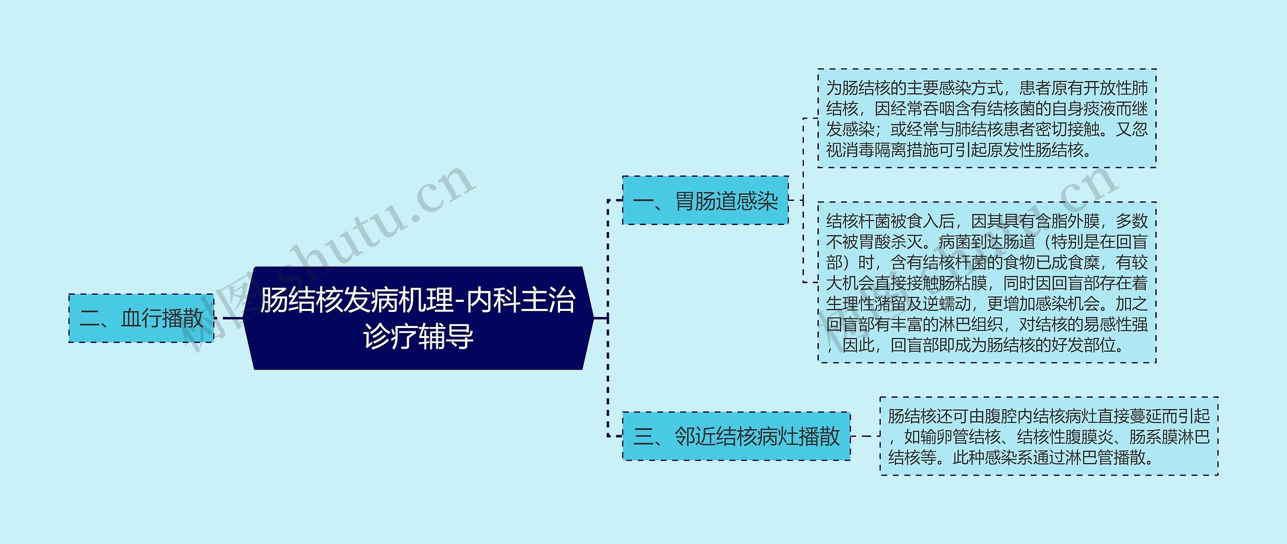 肠结核发病机理-内科主治诊疗辅导思维导图