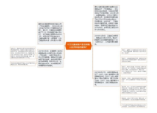 千万元集体财产是怎样陷入经济纠纷的旋涡？