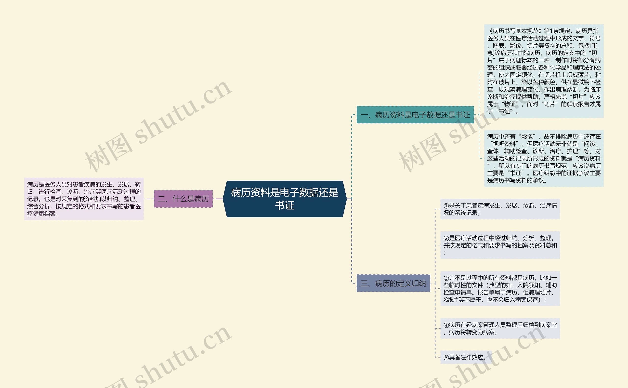 病历资料是电子数据还是书证思维导图