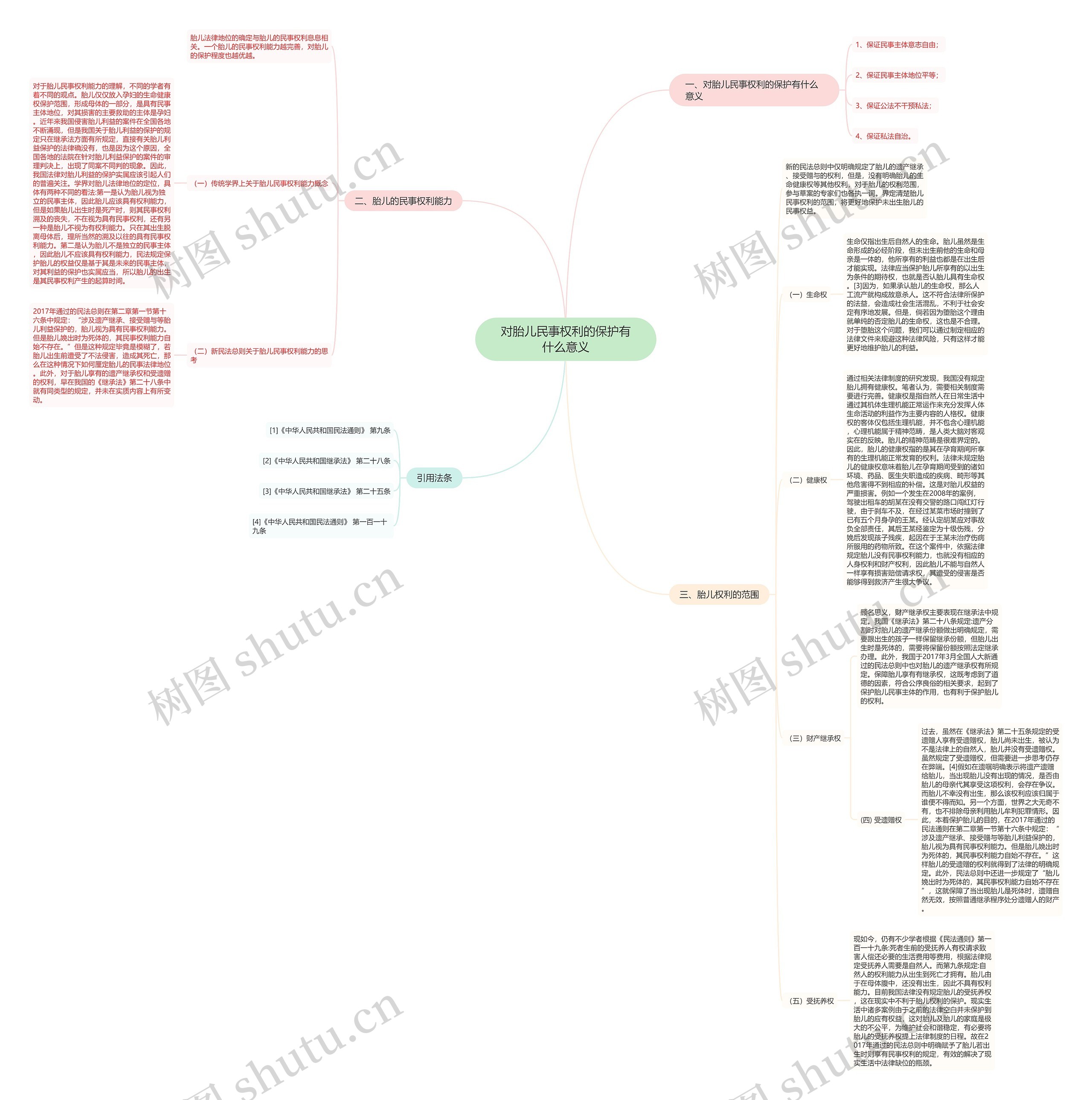 对胎儿民事权利的保护有什么意义思维导图