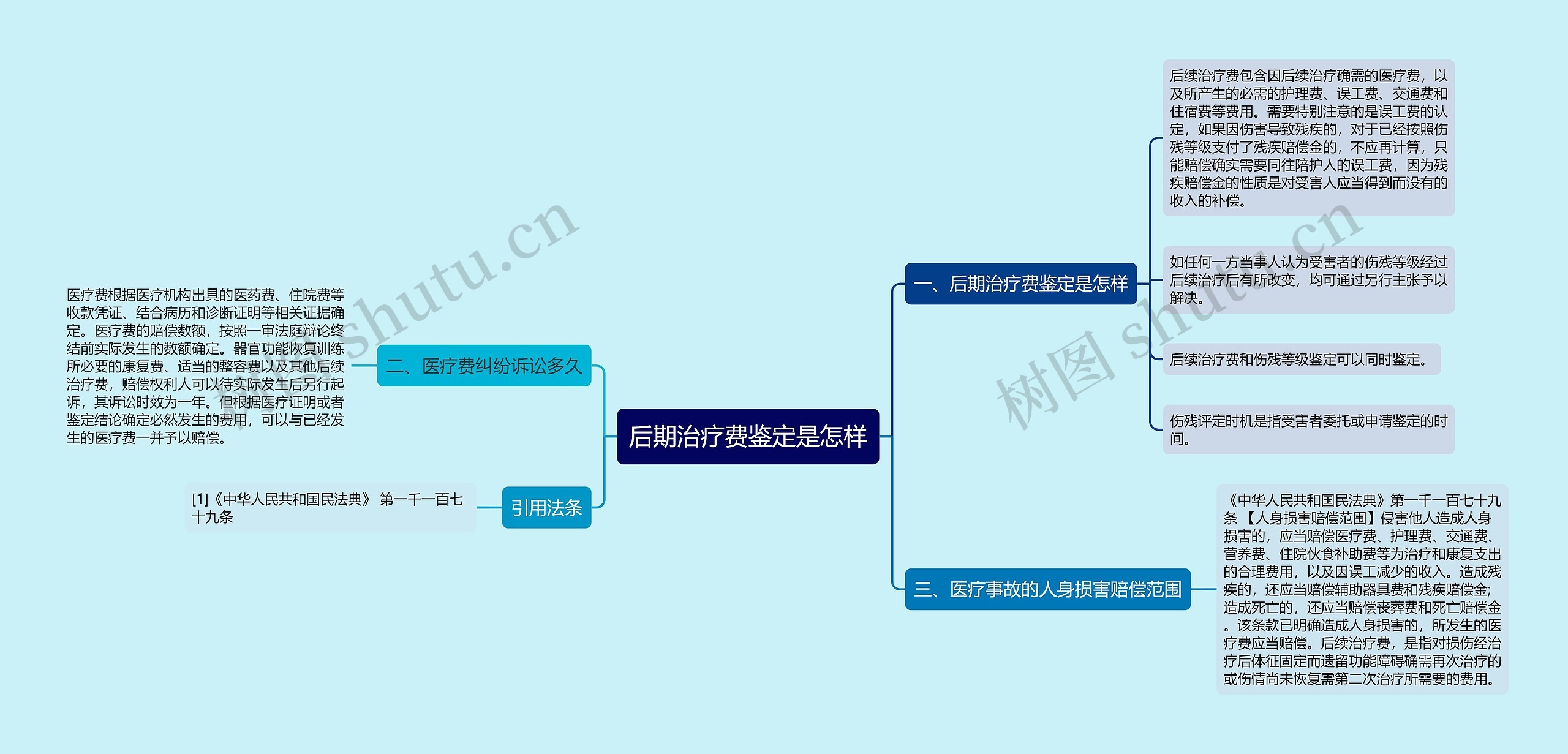 后期治疗费鉴定是怎样思维导图