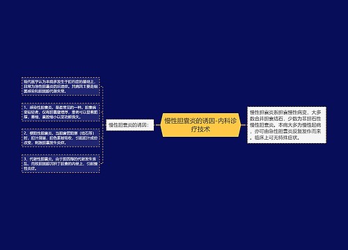 慢性胆囊炎的诱因-内科诊疗技术