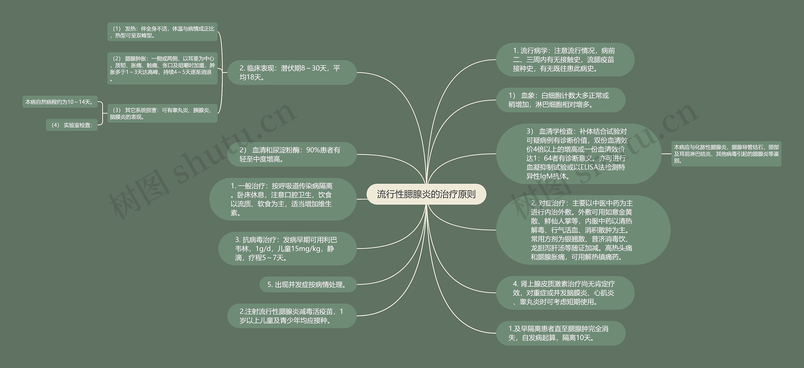 流行性腮腺炎的治疗原则