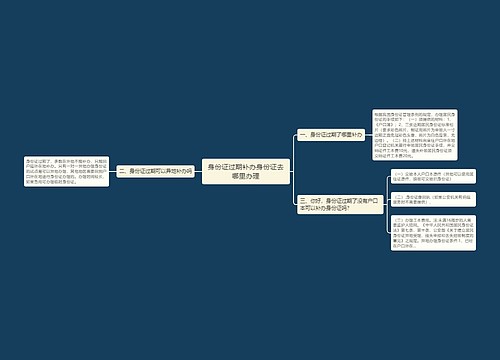 身份证过期补办身份证去哪里办理