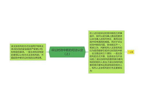 诉讼时效中断的司法认定（上）