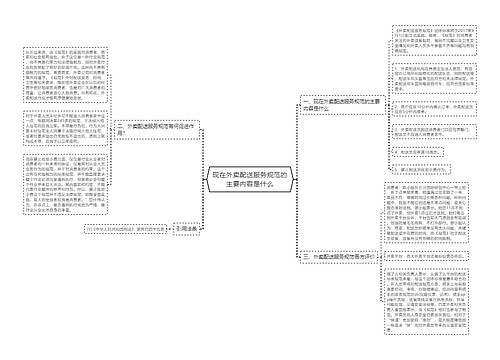 现在外卖配送服务规范的主要内容是什么