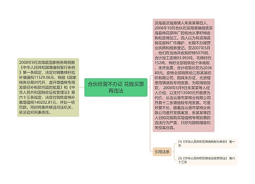 合伙经营不办证 花钱买票再违法