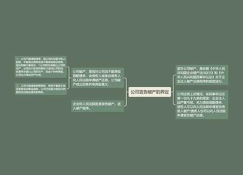 公司宣告破产的界定