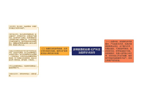 脐带脱垂的处理-妇产科主治医师手术指导