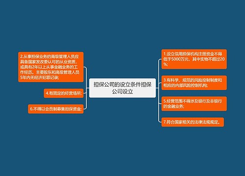 担保公司的设立条件担保公司设立