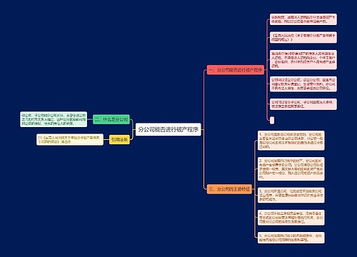 分公司能否进行破产程序