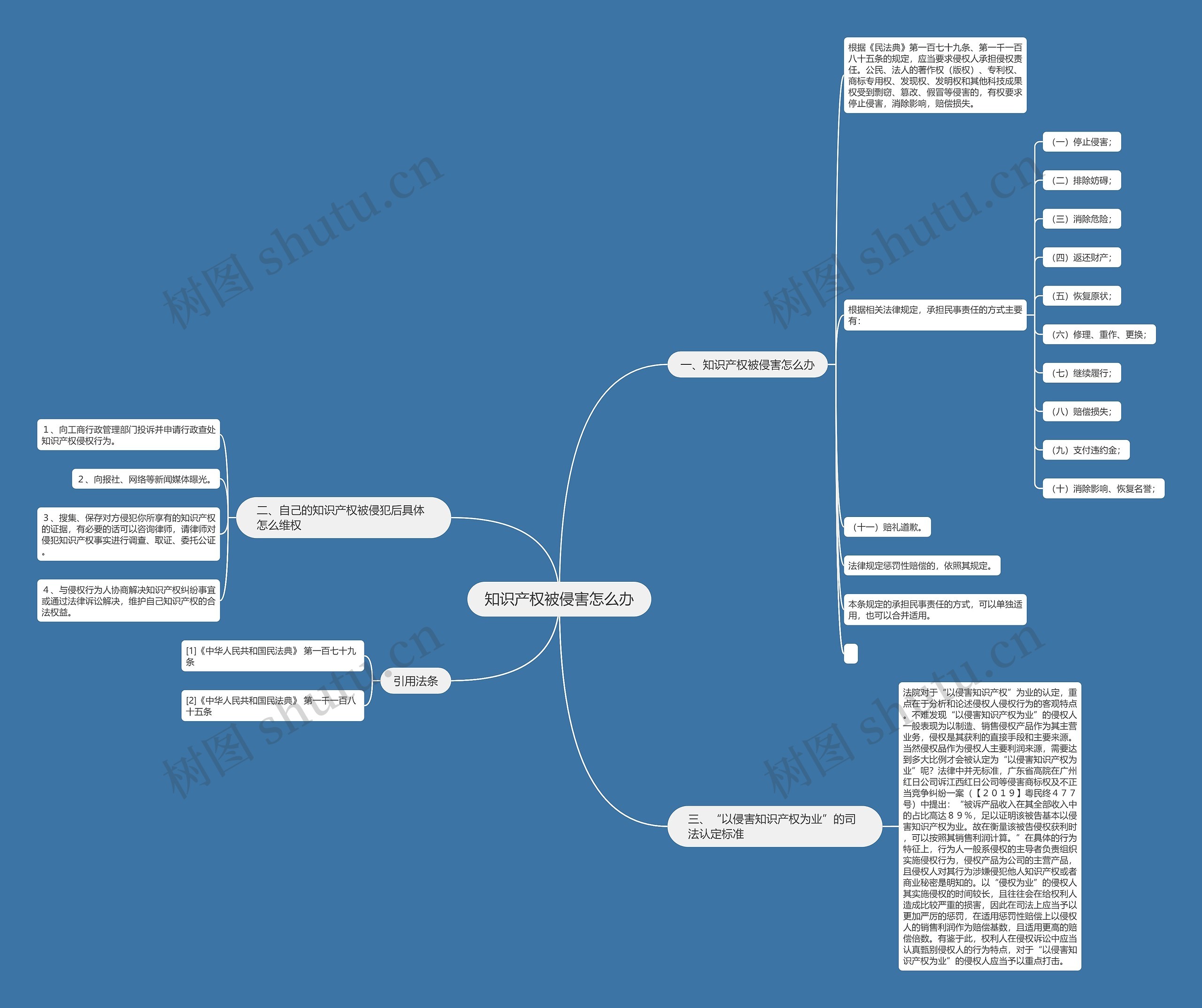 知识产权被侵害怎么办思维导图