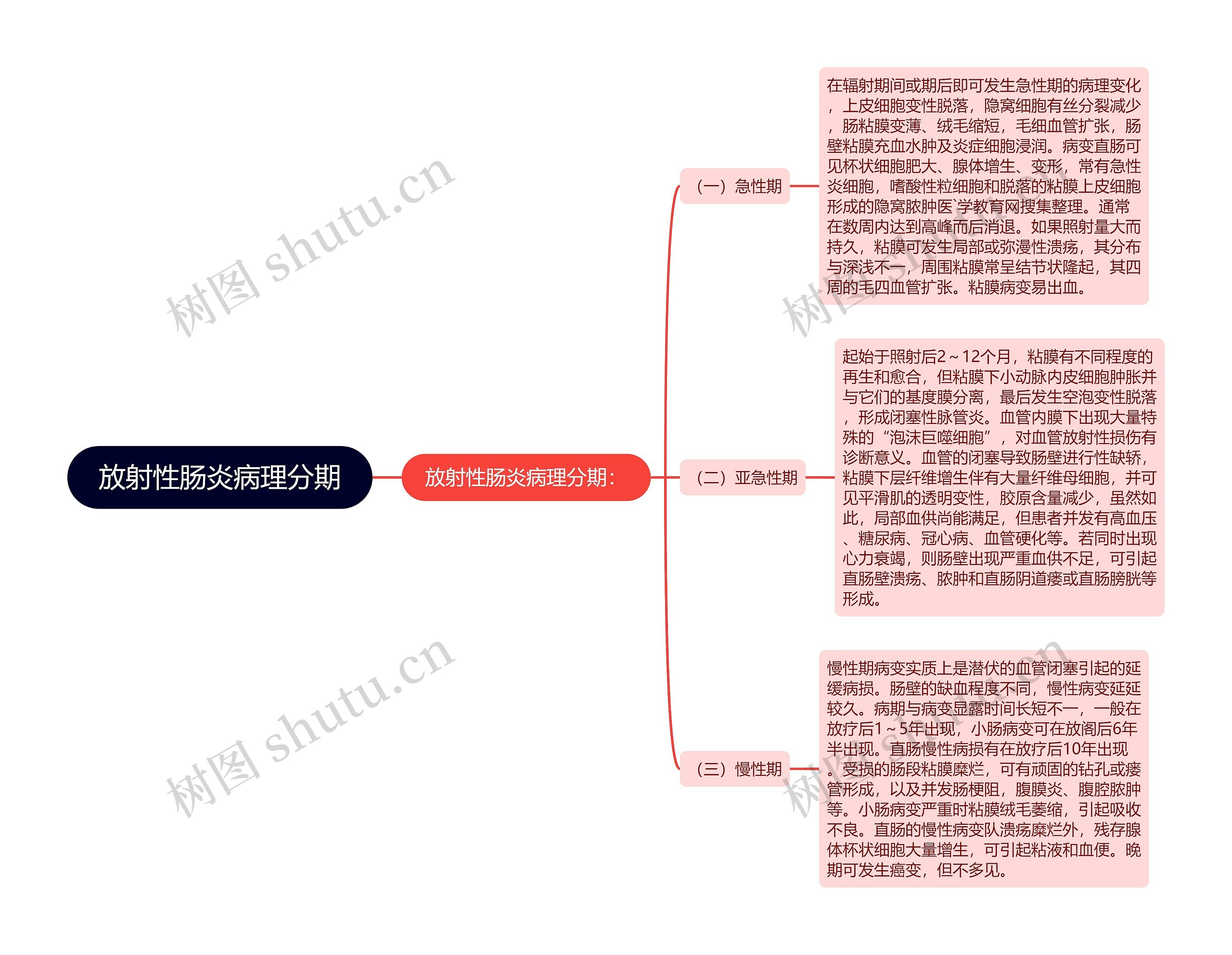 放射性肠炎病理分期思维导图