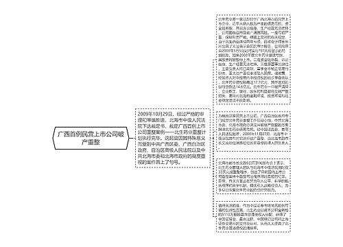 广西首例民营上市公司破产重整