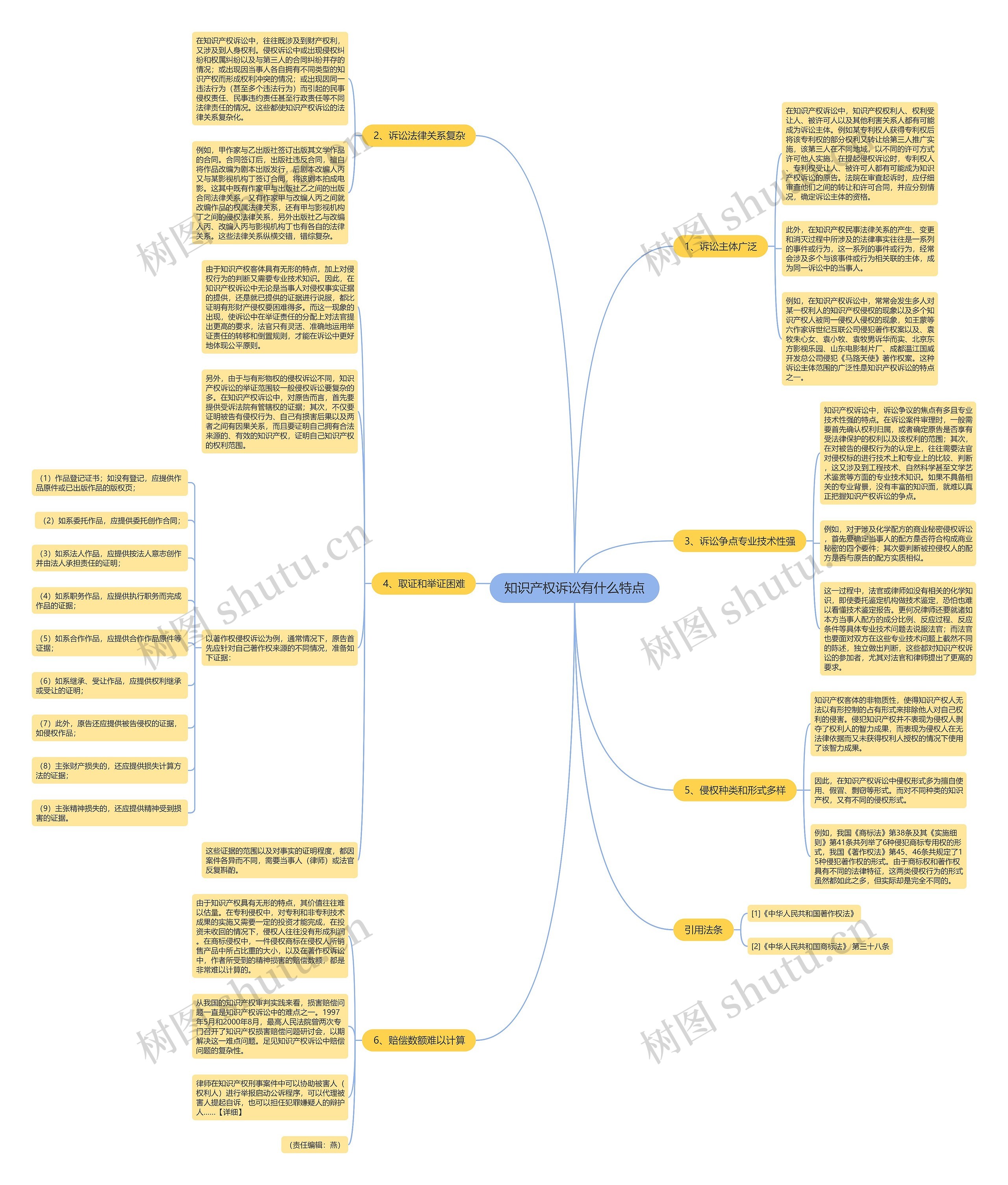 知识产权诉讼有什么特点思维导图