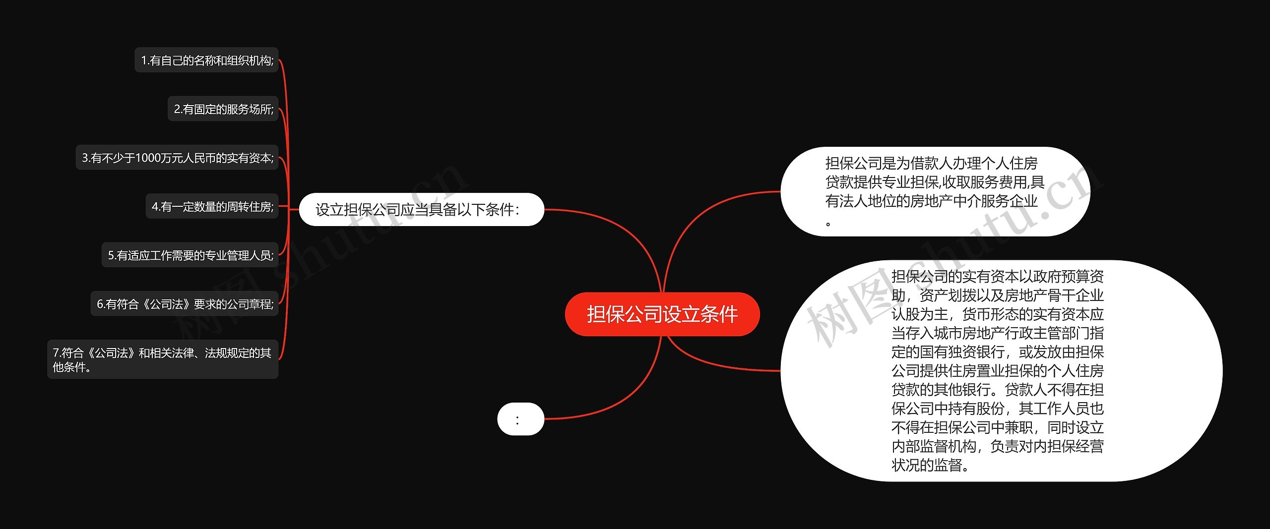 担保公司设立条件思维导图