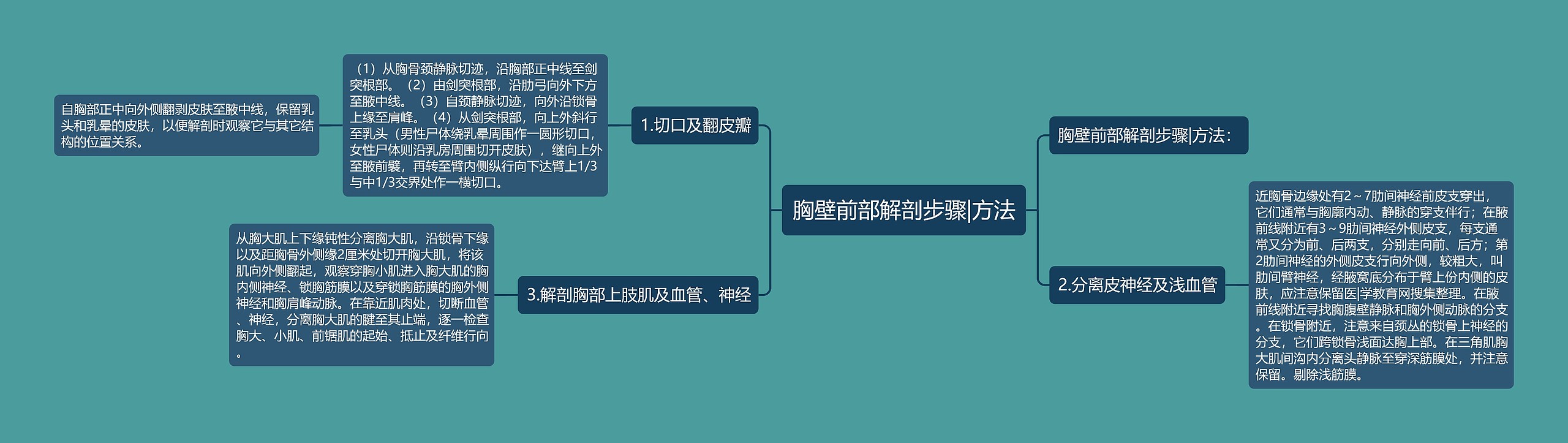 胸壁前部解剖步骤|方法