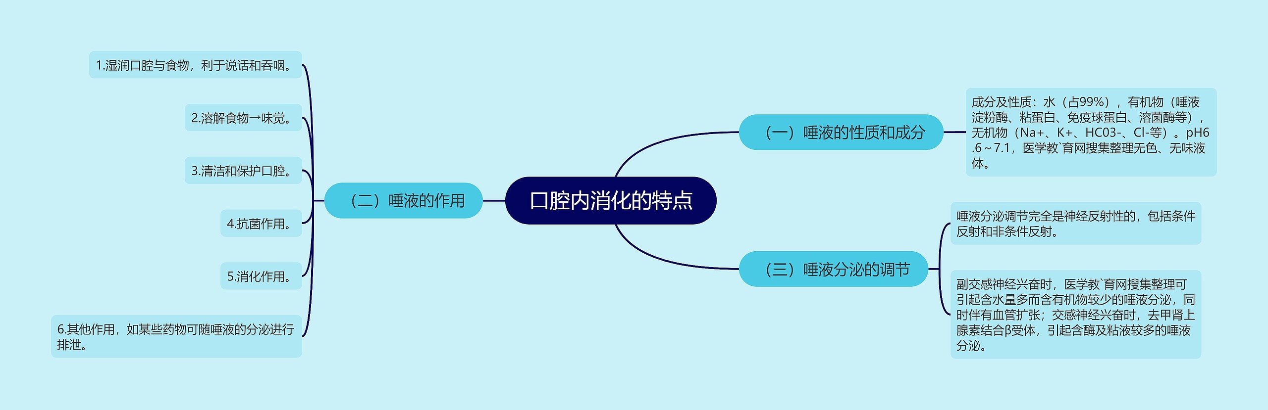 口腔内消化的特点