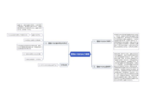 重整计划的执行期限