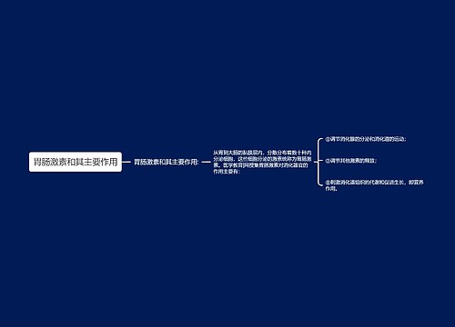 胃肠激素和其主要作用