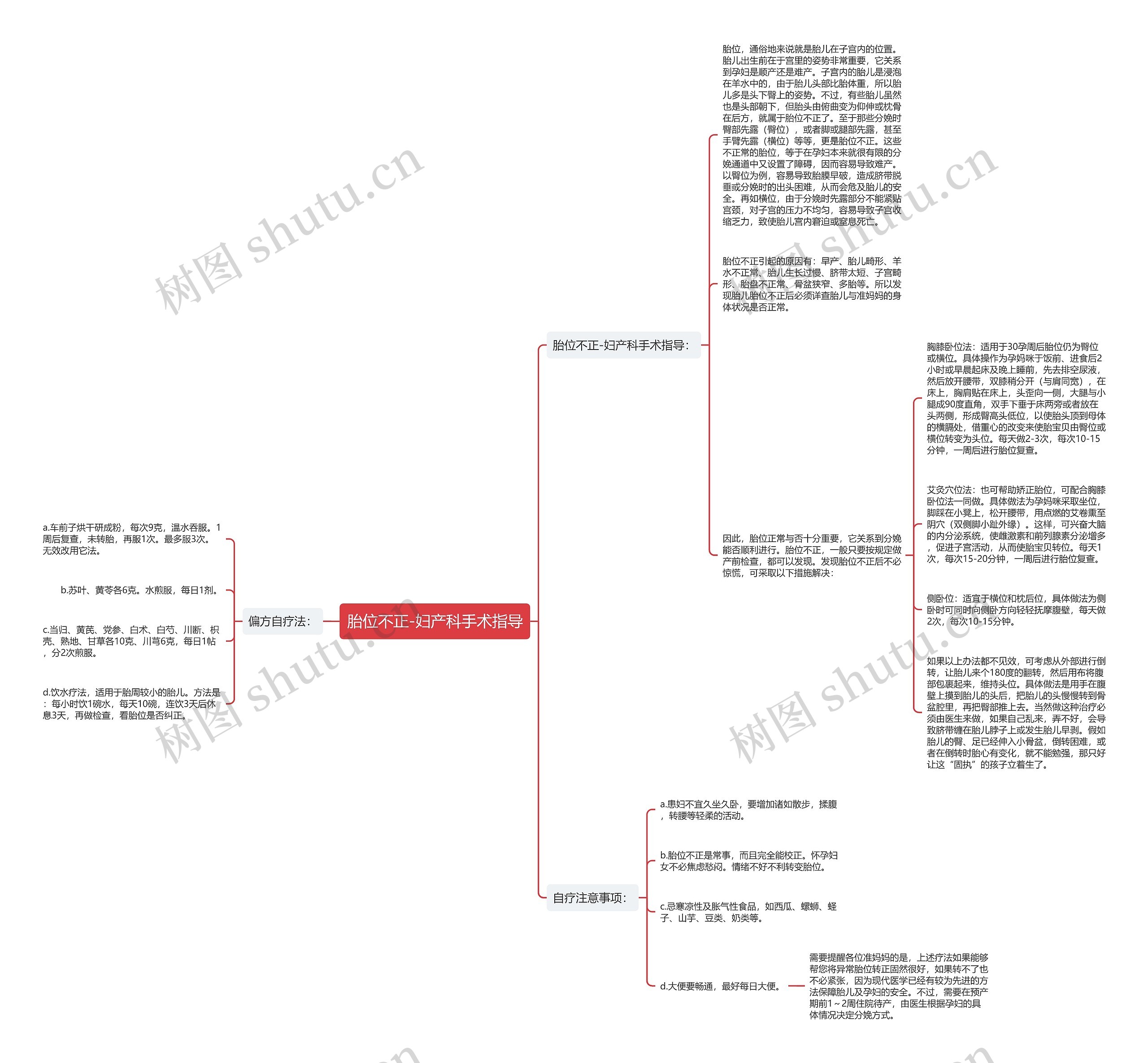 胎位不正-妇产科手术指导思维导图
