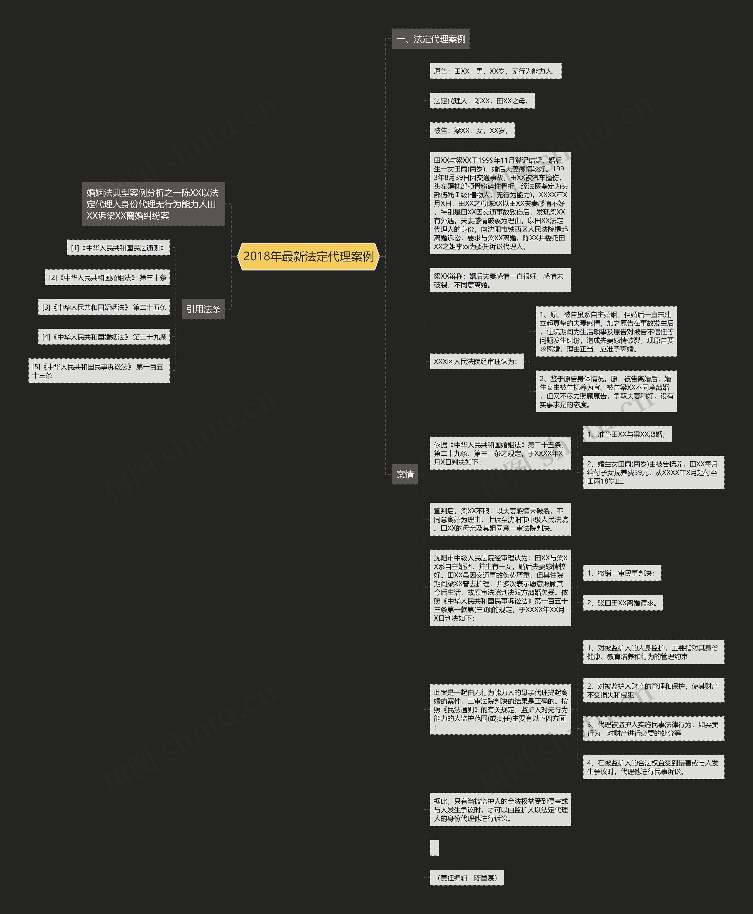 2018年最新法定代理案例思维导图