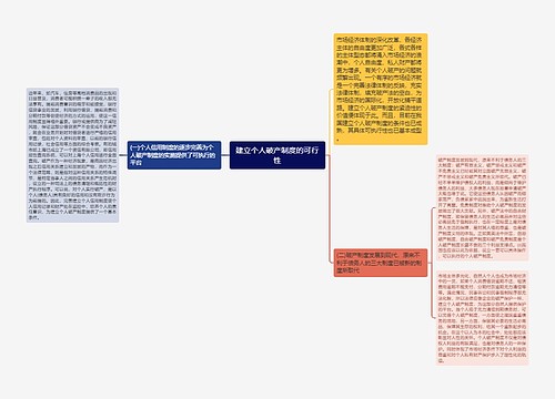 建立个人破产制度的可行性