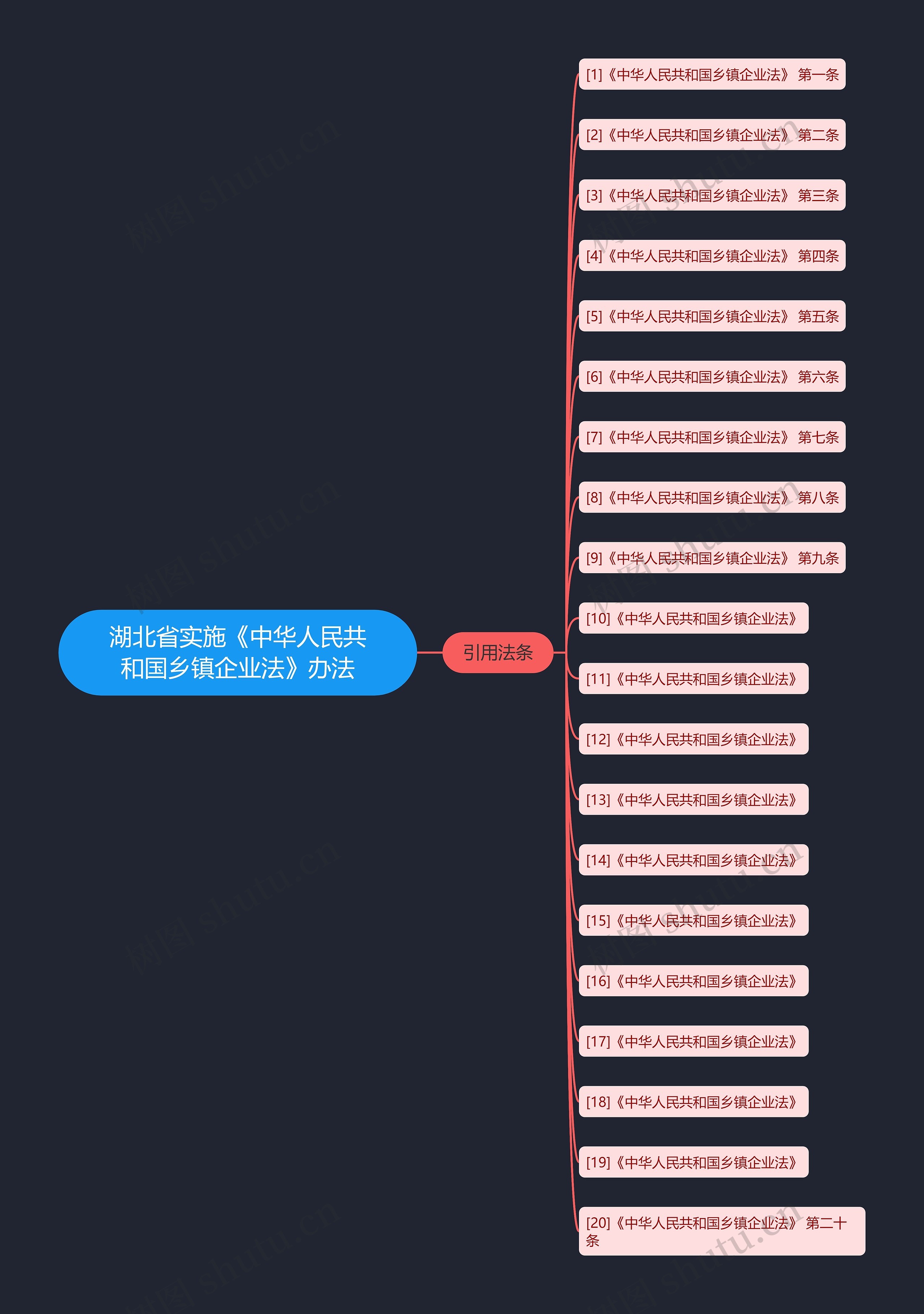 湖北省实施《中华人民共和国乡镇企业法》办法思维导图